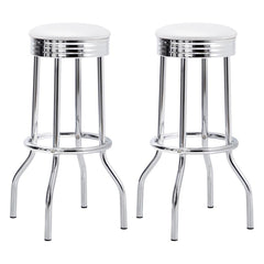 Theodore White Swivel Bar Stool - MyWaynesHome #