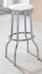 Theodore White Swivel Bar Stool - MyWaynesHome #