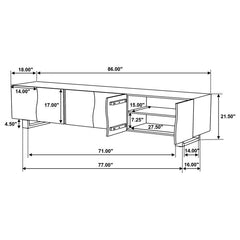 Trask - Wood TV Stand Media Console - Mango Brown