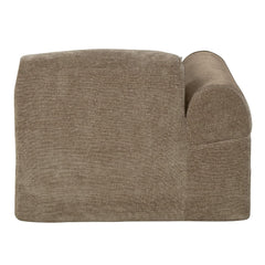 Almano - Modular Left Facing Arm Chair - Light Brown Chenille