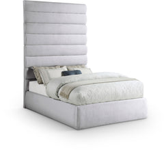 Adam - Linen Fabric Bed With 89" Headboard