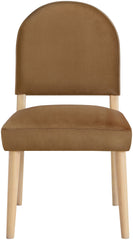 Varinelle - Velvet Upholstered Dining Chair (Set of 2) - Saddle