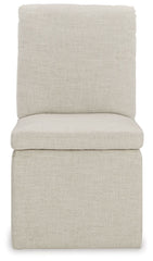 Krystanza - 9 Pc. - Dining Room Table, 8 Oatmeal Side Chairs - Weathered Gray