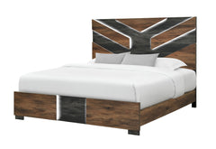 Optimus - 4 Piece Bedroom Set (King Bed, Dresser, Mirror And Nightstand) - Black / Brown