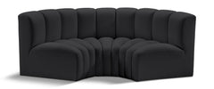 Arc - Faux Leather 3 Piece Modular U-Shaped Sofa