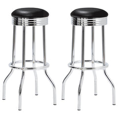 Theodore Black Swivel Bar Stool - MyWaynesHome #