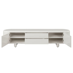 Keely - TV Stand - White High Gloss
