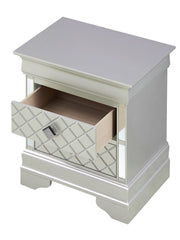 Verona - 24" Nightstand - Silver Champagne
