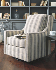 Kambria - Sillón auxiliar giratorio deslizante - Marfil / Negro