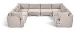 Hammond - Velvet Performance Fabric Upholstered 8 Piece U-Shaped Sectional