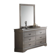 Louis Philippe III - Gray Mirror - Antique Gray