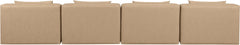 Cube - Modular 4 Piece Armless Sofa - Tan