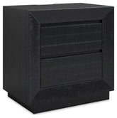 Londer - Two Drawer Night Stand - Black