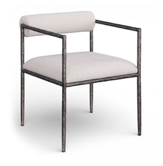 Axis - Linen Textured Beige Fabric Upholstered Dining Chair (Set of 2)