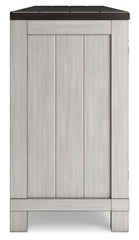 Darborn - 88" TV Stand With Electric Infrared Fireplace Insert - Gray / Brown