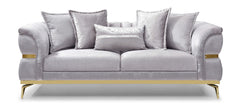 Eaton - Sofa - Shiny Silver