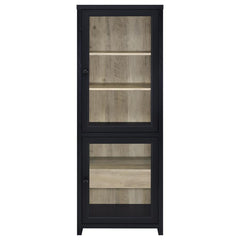 Denison - 67" 2-Door Media Tower Storage Cabinet - Black