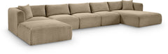 Shaggy - Fabric 6 Piece Modular Sectional With Chaise And Ottoman