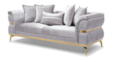 Eaton - Sofa - Shiny Silver