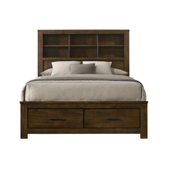 Merrilee II - Queen Bed With Storage - Oak