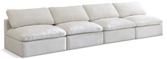 Plush - Modular Armless 4 Seat Sofa
