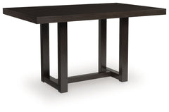 Neymorton - 5 Pc. - Rectangular Dining Room Counter Table, 4 Barstools - Dark Grayish Brown