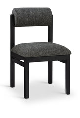 Roundhill - Fabric Dining Chair (Set of 2) - Black Frame