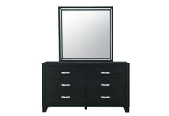 Reid - 4 Piece Full Bedroom Set (Bed, Dresser, Mirror, Nightstand) - Black