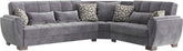 Ottomanson Armada Air - Upholstered Convertible Sectional With Storage - Microfiber