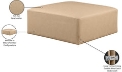 Cube - Ottoman - Tan