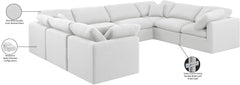 Indulge - Linen 8 Piece Modular Sectional - White