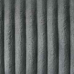 Lesley - Motion Sofa - Gray Corduroy & Velvet