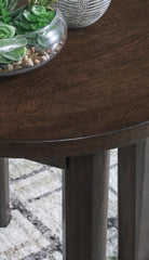 Korestone 2 - Round End Table - Dark Brown