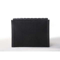 Ireland II - Eastern King Bed - Black Synthetic Leather