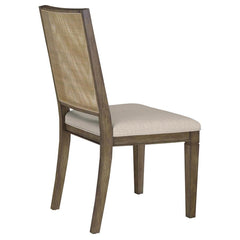 Matisse - Woven Rattan Back Dining Side Chair Brown (Set of 2) - Dark Brown