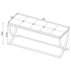 Walton - Leatherette Upholstered Tufted Accent Bench