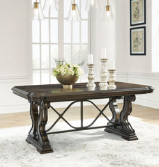 Maylee - Dining Extension Table - Dark Brown