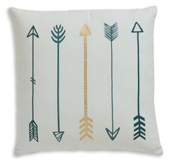 Gyldan - Pillow (Set of 4) - White / Teal / Gold