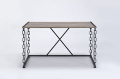 Jodie - Console Table (Same 92248) - Rustic Oak & Antique Black