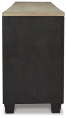 Foyland - XL TV Stand w/Fireplace Option - Black / Brown