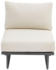 Maldives - Water Resistant Outdoor Patio Armless Chair With Gray Frame