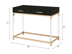 Adiel - Sofa Table - Black & Gold