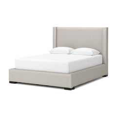 Brozmont - Queen Upholstered Storage Bed - Oatmeal