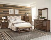 Devon Brown Eastern King Bed 5 Pc Set - MyWaynesHome #