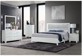 Luccia - 5 Piece Queen Bedroom Set With LED - White