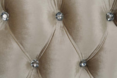 Sorina - Chair With 2 Pillows - Velvet, Fabric & Antique Gold