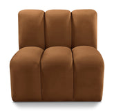 Arc - Velvet Straight Chair - Saddle