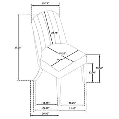 Leandro - Upholstered Dining Side Chair (Set of 2) - Cream