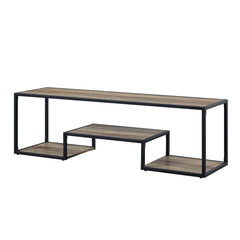 Idella - TV Stand - Rustic Oak & Black