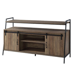 Rashawn - TV Stand - Rustic Oak & Black
